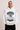 Felpa Bianca Oversize Boxy Fit Lavaggio Sfumato - Aquila World Series
