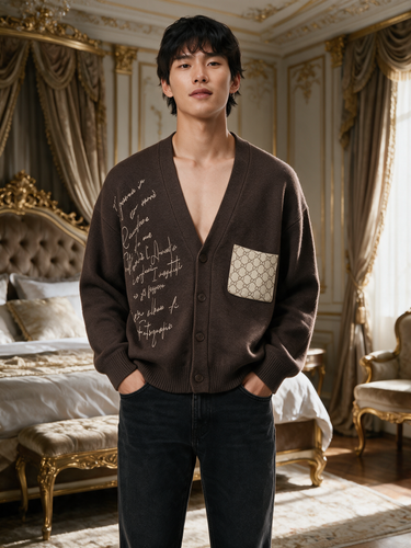 Cardigan Oversize Marrone con Taschino – Vietato Fumare Store