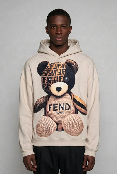 Felpa Panna con Stampa Orsetto – Vietato Fumare Store