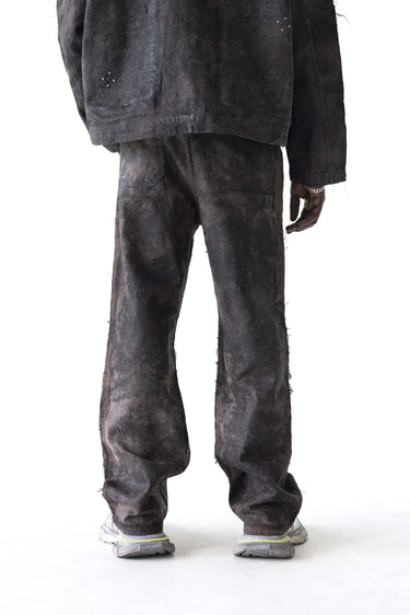 Jeans Black Island Marrone Washed con Borchie