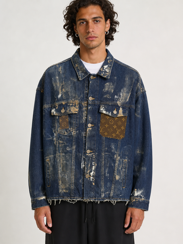 Giacca Denim Distressed