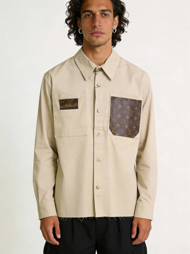Camicia Sabbia Monogram Patch
