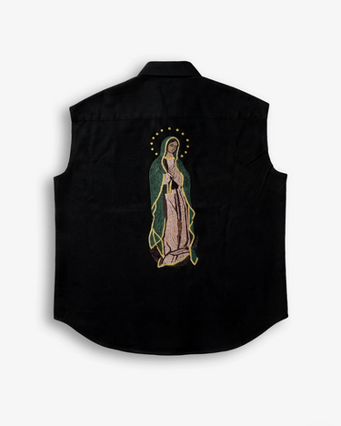 Camicia smanicata “Santa Madre” – Black