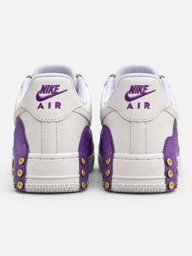 Sneaker Custom LV Bianca e Viola Sfumato con Lacci Brillantinati