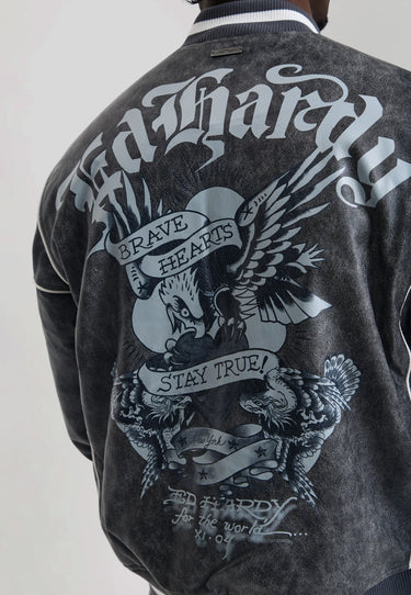 Bomber Ed Hardy Vintage Washed Grigio