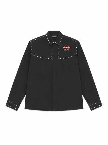 Camicia BB Nera Western Stud