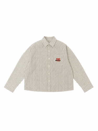 Camicia BB Quadretti Ecru