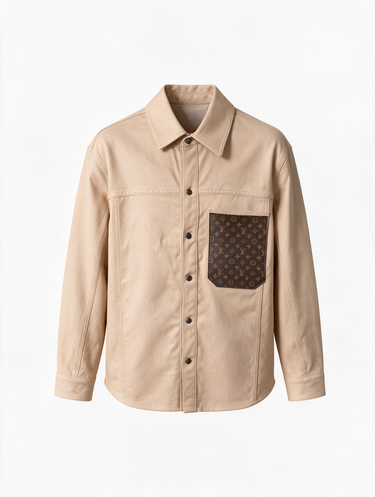 Camicia Giacca LV Tela Candiani Perline Oversize