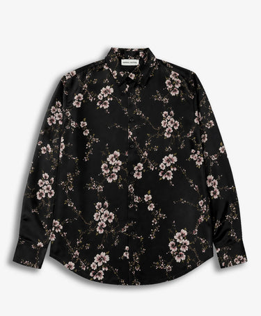Camicia Minimal a Fiori Nera – foto 3