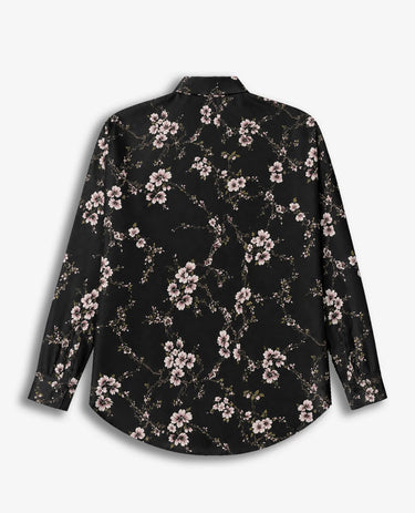 Camicia Minimal a Fiori Nera – foto 4