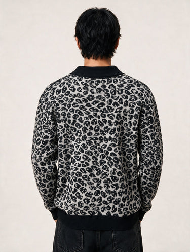 Cardigan Les Artists Leopardato Oversize – foto 4