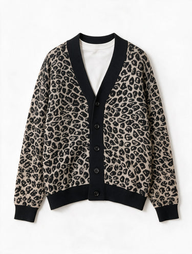 Cardigan Les Artists Leopardato Oversize – foto 2