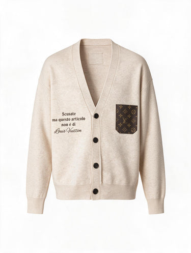 Cardigan LV Oversize Panna