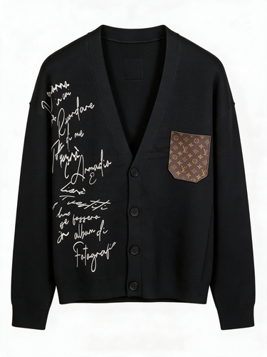 Cardigan Oversize Nero con Toppa – foto 3