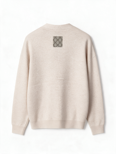 Cardigan Oversize Beige con Taschino – foto 3