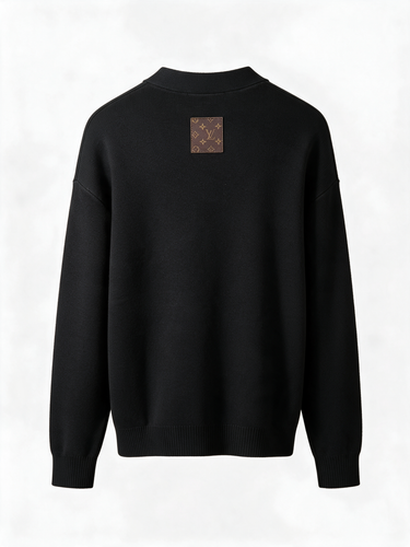 Cardigan Oversize Nero con Toppa – foto 4