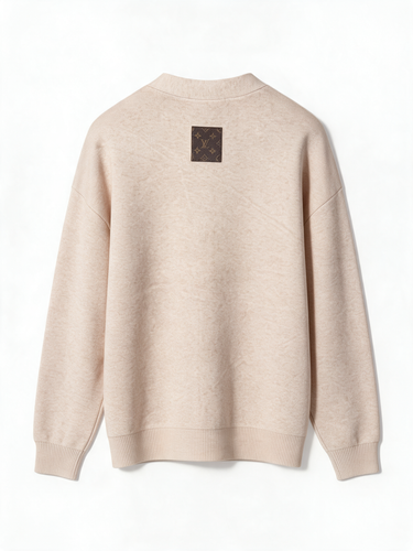 Cardigan Oversize Beige con Toppa – foto 4