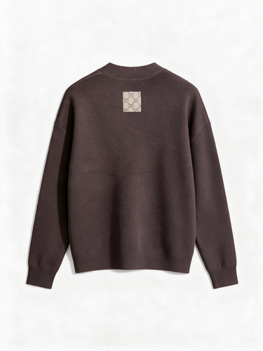 Cardigan Oversize Marrone con Taschino – foto 4