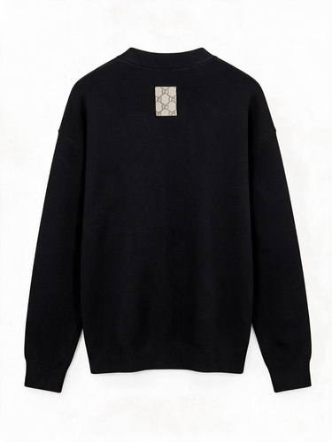 Cardigan Oversize Nero con Taschino – foto 3