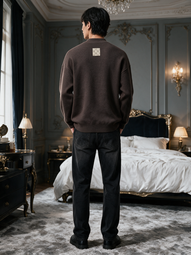 Cardigan Oversize Marrone con Taschino – foto 2