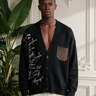 Cardigan Oversize Nero con Toppa – Vietato Fumare Store