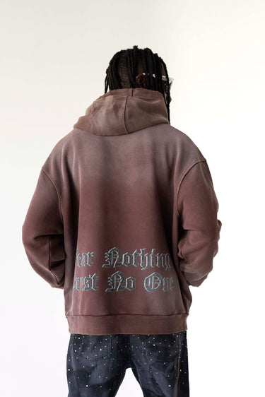 Felpa Black Island Oversize Marrone Liberty Skull