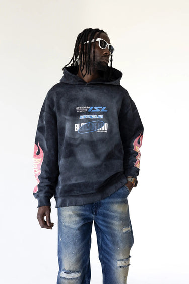 Felpa Black Island Oversize Nera American Blaze Racing