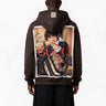 Felpa GG Marrone Patch Ragazzo vista retro indossata
