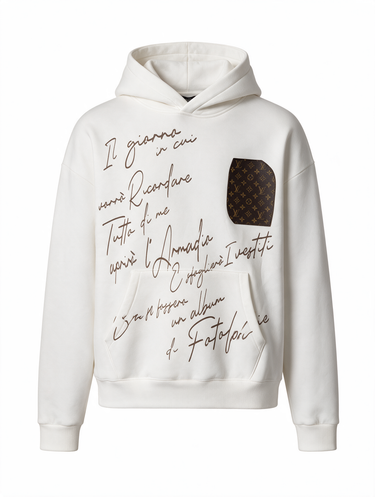 Felpa LV Poetry Bianca Oversize