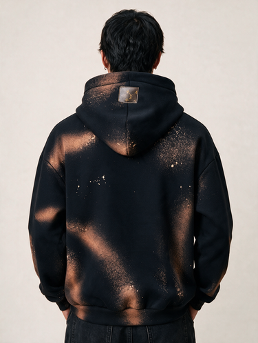 Felpa LV Poetry Nera Spray Oversize