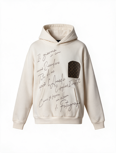 Felpa LV Poetry Panna Oversize