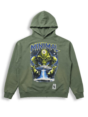 Felpa Minimal Alien Verde Oversize – foto 2