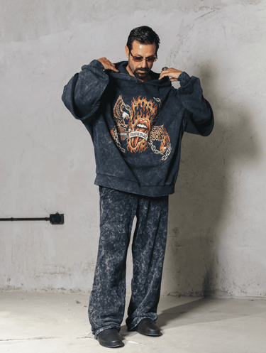 Felpa Minimal Fashion Sucks Nera Big Oversize – foto 2