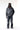 Felpa Zip Black Island Grigia Washed con Grafica