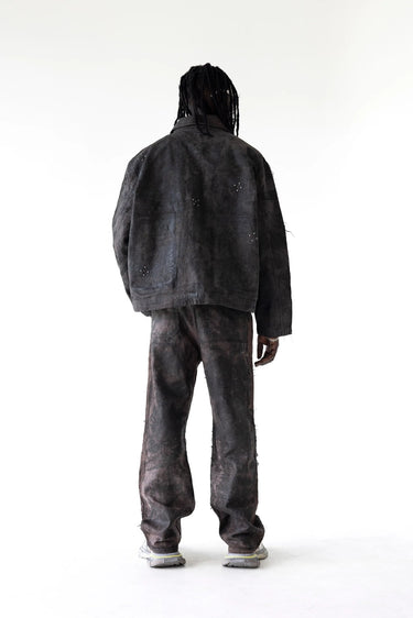Giacca Utility Black Island Marrone Washed