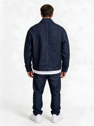 Giubbino in Denim Naturale con Alamari – foto 2