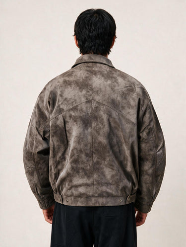 Giubbotto Suede Tie-Dye Tortora