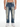 Jeans Denim Lavaggio Vissuto con Cristalli a Croce