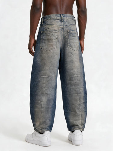 Jeans Lavaggio Ingrassato, Vestibilità Balloon