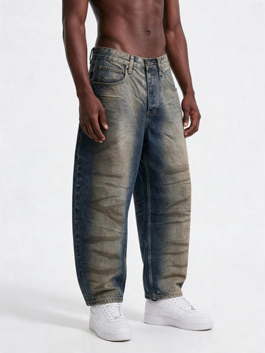 Jeans Lavaggio Ingrassato, Vestibilità Balloon