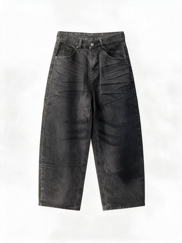 Jeans Nero Grigio scuro Vestibilità Baggy