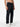Jeans Nero Lavaggio Zero con Tempesta di Strass, Effetto Satellite, Vestibilità Regolare