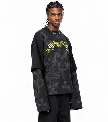 Longsleeve Black Circus Double Layer Nera