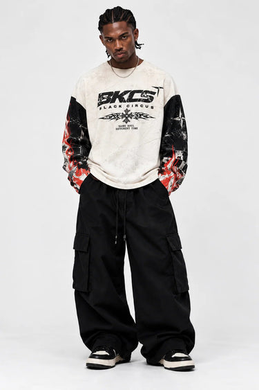 Longsleeve Black Circus "Flame Cross" Bianca