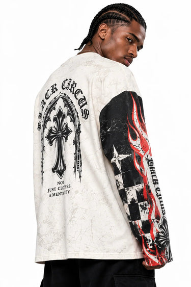Longsleeve Black Circus "Flame Cross" Bianca