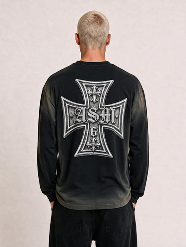 Longsleeve Oversize Art Super Money - Teschio Cowboy