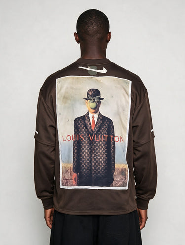 Longsleeve Marrone Scuba Stampa Uomo con Bombetta – foto 2