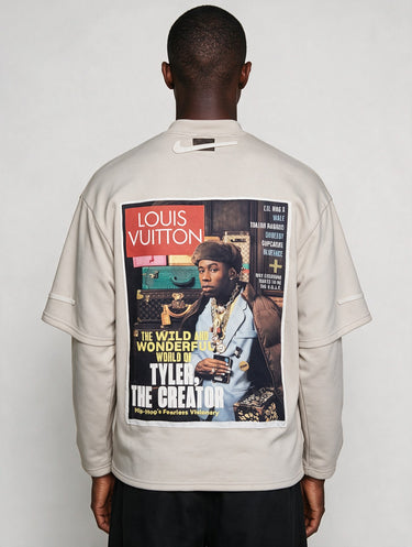 Longsleeve Panna Scuba Stampa Magazine – foto 2