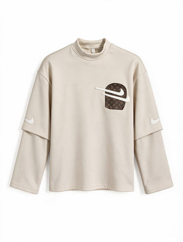 Longsleeve Panna Scuba Stampa Magazine – foto 3