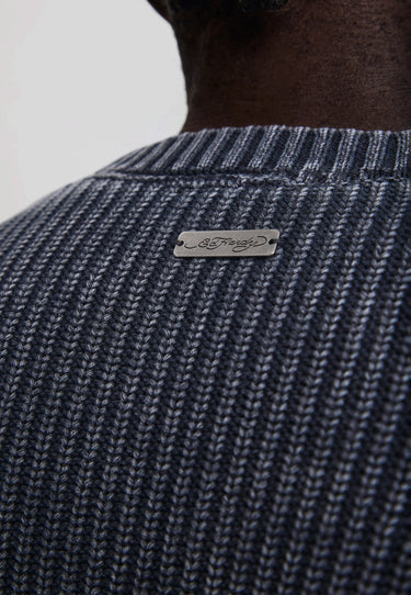 Maglione Distressed Eagle Nero